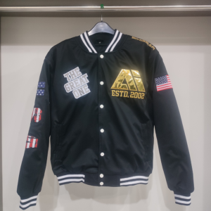 SIXGEAR Black Satin Varsity jacket - Image 3