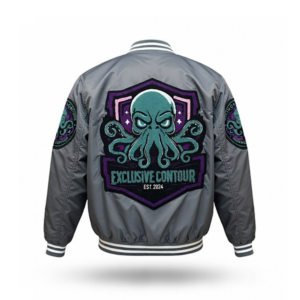 SIXGEAR Gray Softshell-Exclusive Countour Varsity jacket - Image 4