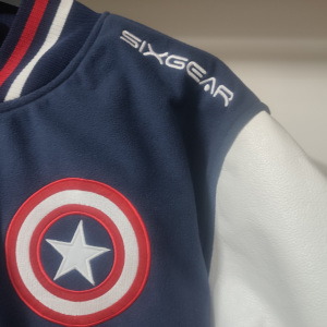 SIXGEAR Captain America wool and leather  Varsity jacket - Image 5