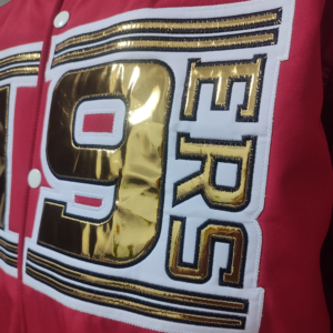 SIXGEAR Red Satin Varsity jacket - Image 4