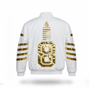 SIXGEAR White Softshell- Golden Varsity jacket - Image 4